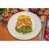 HANG | HAMBÚRGUER DE FRANGO / PURÊ DE MANDIOQUINHA / COUVE