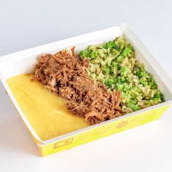 CROSSOVER | PATINHO DESFIADO / PURÊ DE MANDIOQUINHA / ARROZ DE BRÓCOLIS