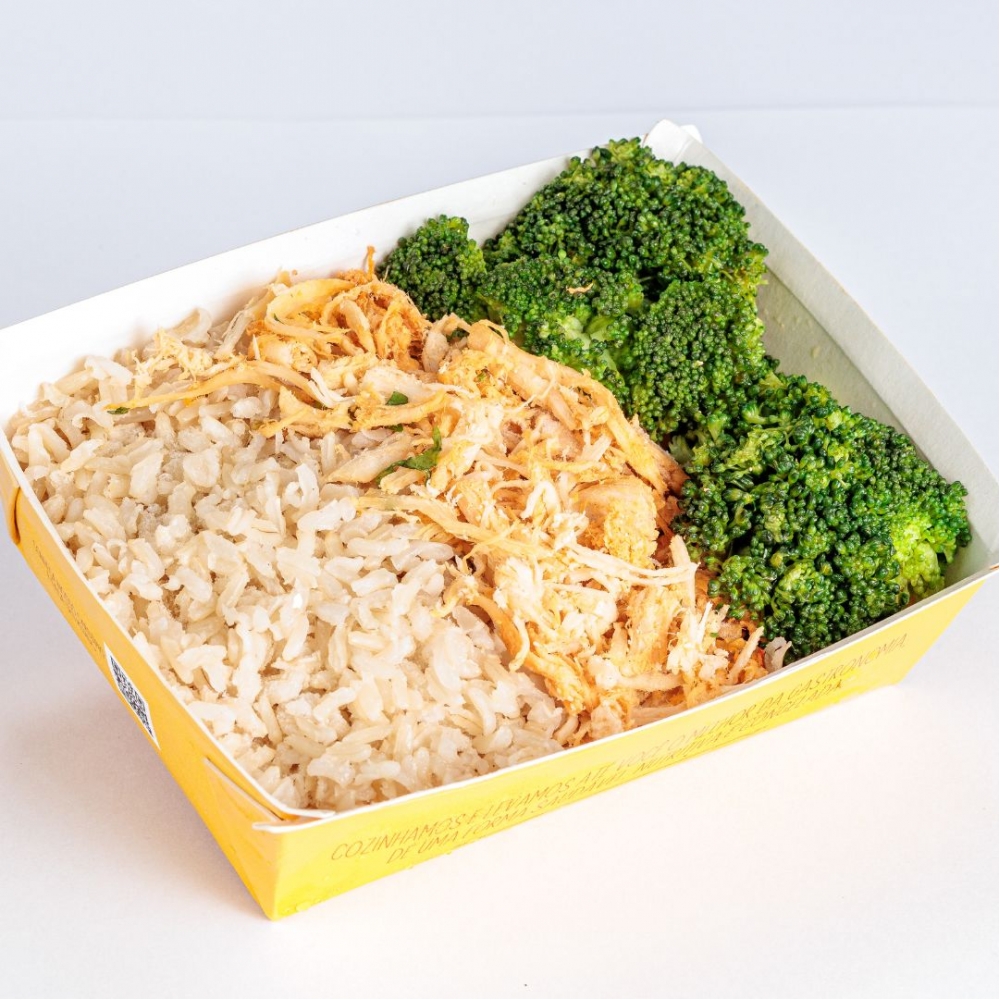 FITNESS | FRANGO DESFIADO / ARROZ INTEGRAL / BRÓCOLIS