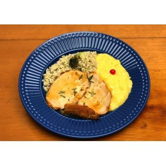 THRUSTER | LOMBO SUÍNO ASSADO / ARROZ INTEGRAL COM BRÓCOLIS / CREME DE MILHO
