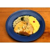 THRUSTER | LOMBO SUÍNO ASSADO / ARROZ INTEGRAL COM BRÓCOLIS / CREME DE MILHO